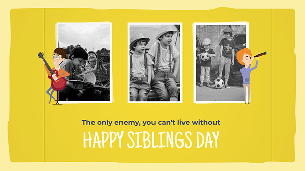 Happy Siblings Day GIF Template Thumb