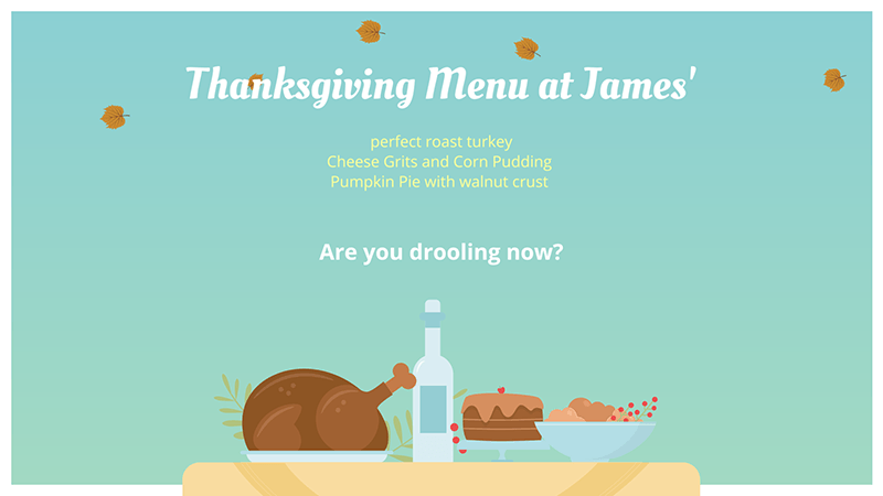 Thanksgiving Menu GIF Template Thumb